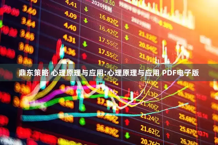 鼎东策略 心理原理与应用:心理原理与应用 PDF电子版